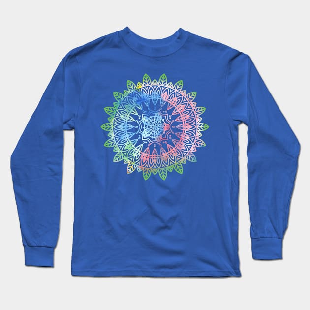 Watercolor Mandala Long Sleeve T-Shirt by emma17